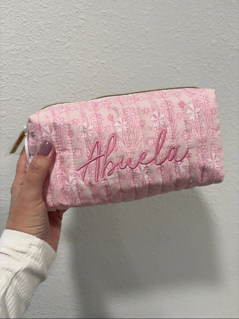 ✨💖 Abuela Quilted Makeup Pouch – So Cute & Cozy Vibes! 💖✨